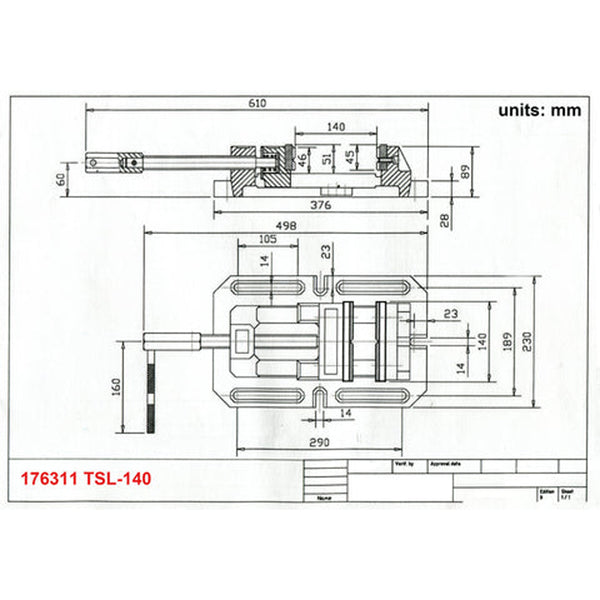 Press Machine Vise TSL-140 - Sheartak Tools