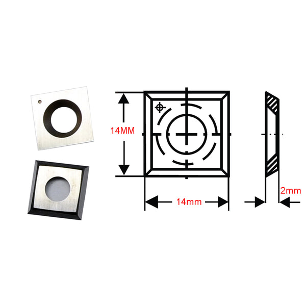 Tigra Carbide Inserts 14x14x2mm 30°  for Wood Made in Germany