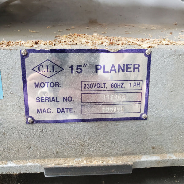 Spiral Cutterhead for C.I.I. 15" Planer