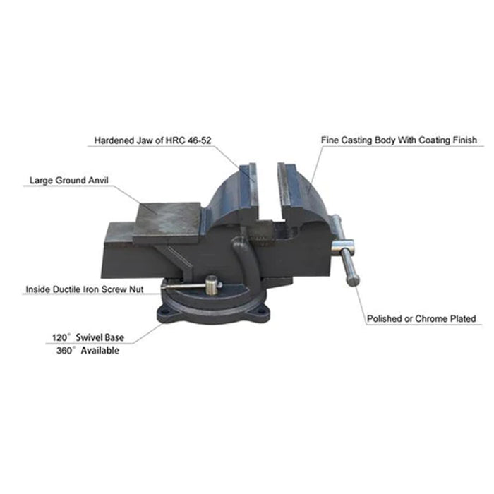 HPS-75 3-Inch Ductile Iron Heavy Duty Bench Vise
