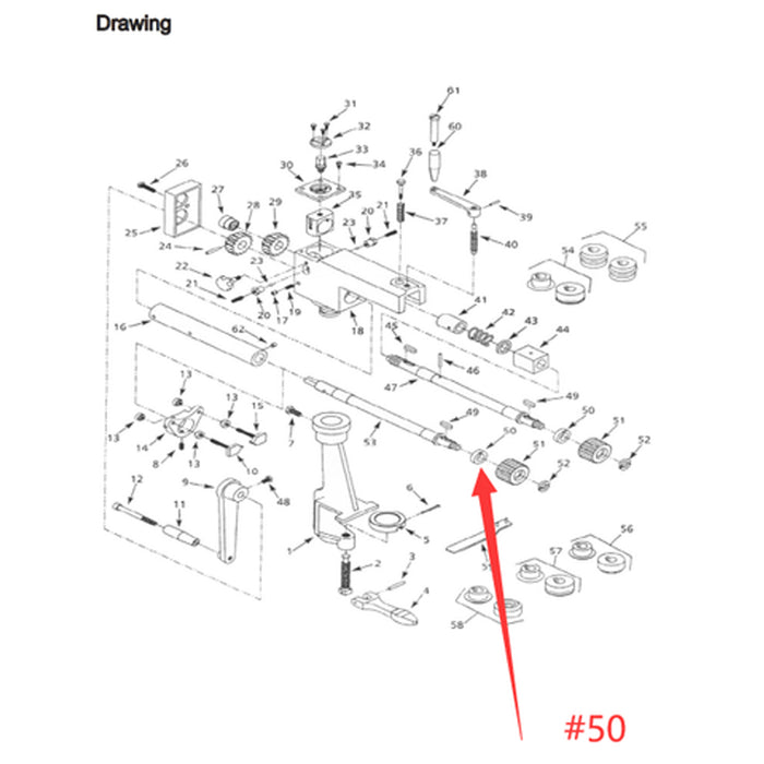 Part #50 Spacer for 173205 RM-08 Bead Roller
