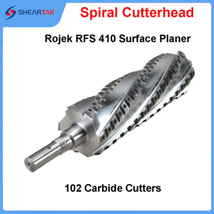 Spiral Cutterhead for Rojek RFS 410 16'' surface Planer 102 Carbide Cutters