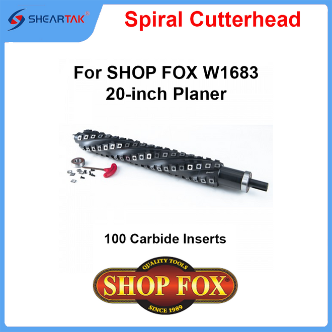 SHOP FOX W1683 20-inch spiral helical cutterhead for planer