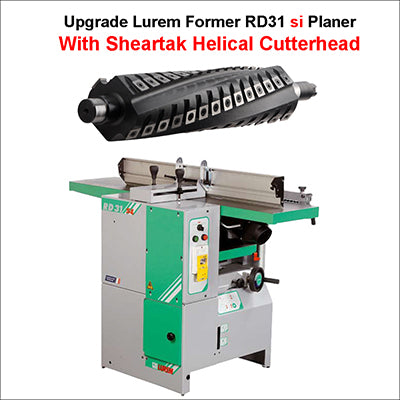 Sheartak Spiral Cutterhead for Lurem Former RD 31 Thickness Planer with 56 Carbide Inserts