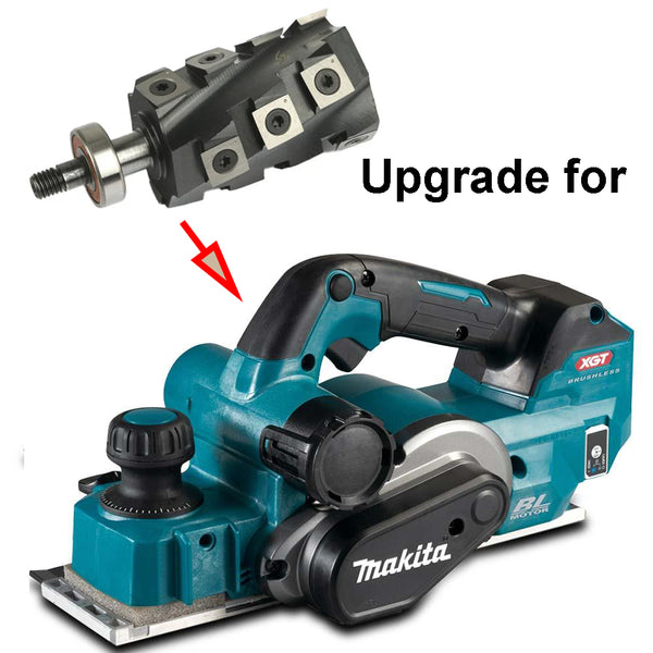 Spiral Cutterhead for Makita KP001GM101, 40Vmax XGT Brushless Cordless 3‑1/4″ Planer