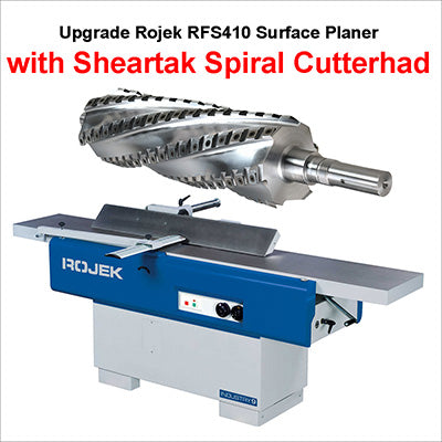 Spiral Cutterhead for Rojek RFS 410 16'' surface Planer 102 Carbide Cutters