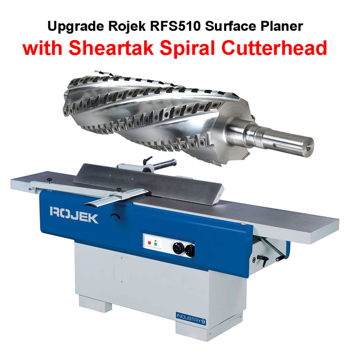 Spiral Cutterhead for Rojek RFS 510 20'' surface Planer 126 Carbide Cutters