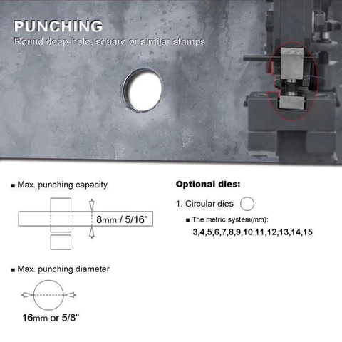 Metric System Round Hole Punching Dies for PBS-9