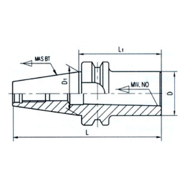 BT to Morse Taper Sleeve (Drawbar Type) - Sheartak Tools