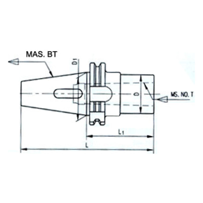 BT to Morse Taper Sleeve (Tang Type)