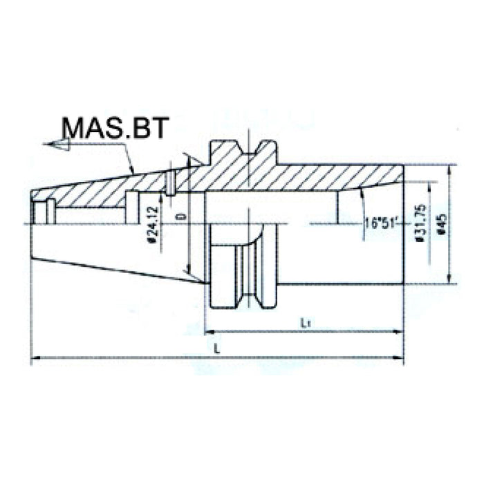 BT to R8 NC Taper Sleeve