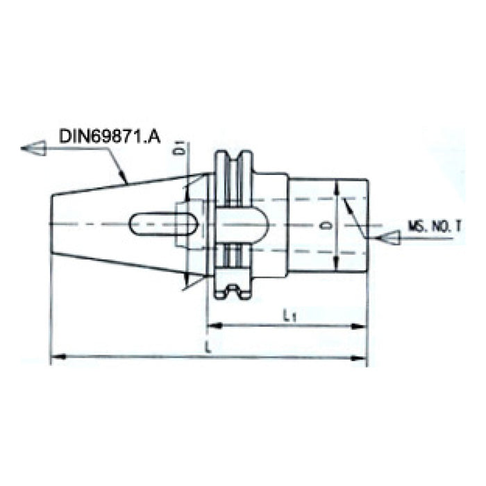 DIN69871 to Morse Taper Sleeve