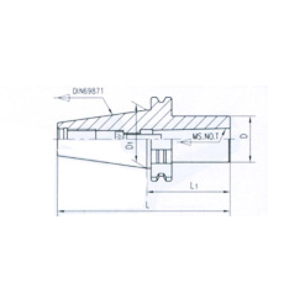 DIN69871 to Morse Taper Sleeve (Drawbar Type) - Sheartak Tools