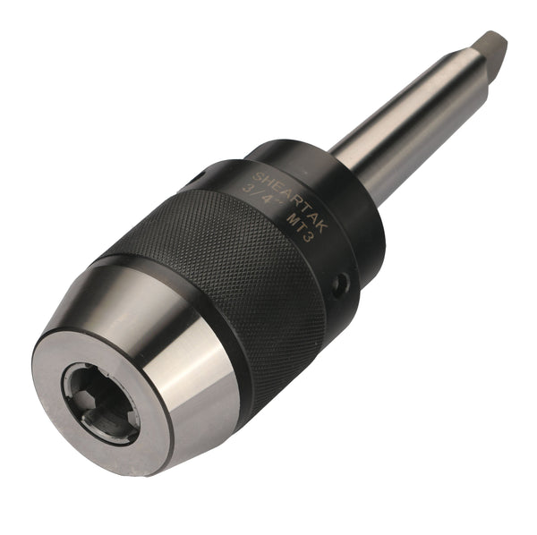 High Precision Keyless Drill Chucks 1/32"-3/4" with Integrated MT3 Shanks tang type