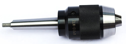 High Precision Keyless Drill Chucks 1/32"-1/2" with Integrated MT2 Shank Tang