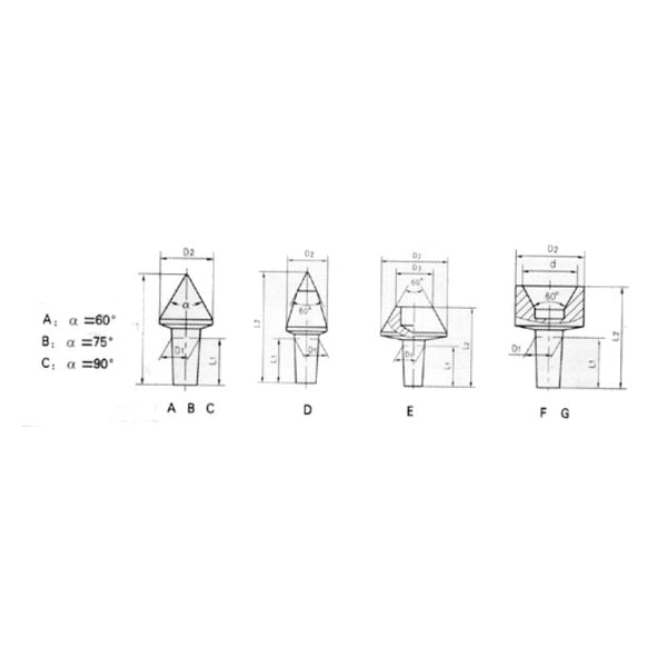 Medium Duty Insert Live Center Set - Sheartak Tools