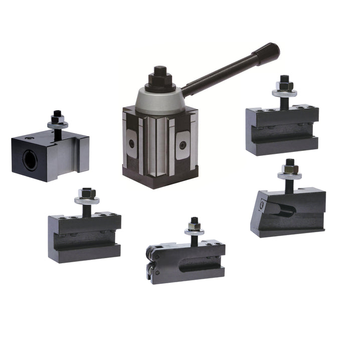 Quick Change Tool Post & Tool Holder Set, Piston Type