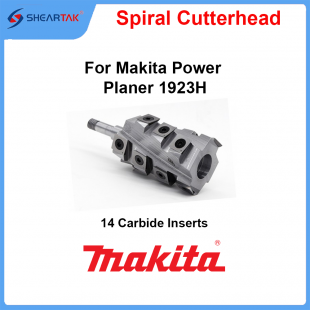 Spiral Cutterhead for Makita Power Planer 1923H with 14 carbide inserts
